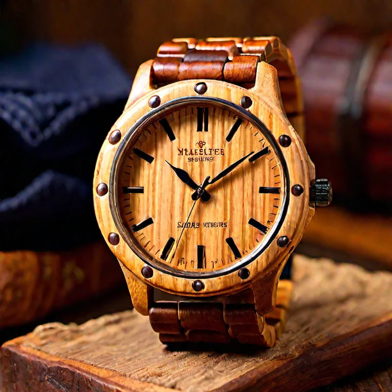 Découvrez la Montre en Bois Personnalisable 3 Montre en bois sur son support