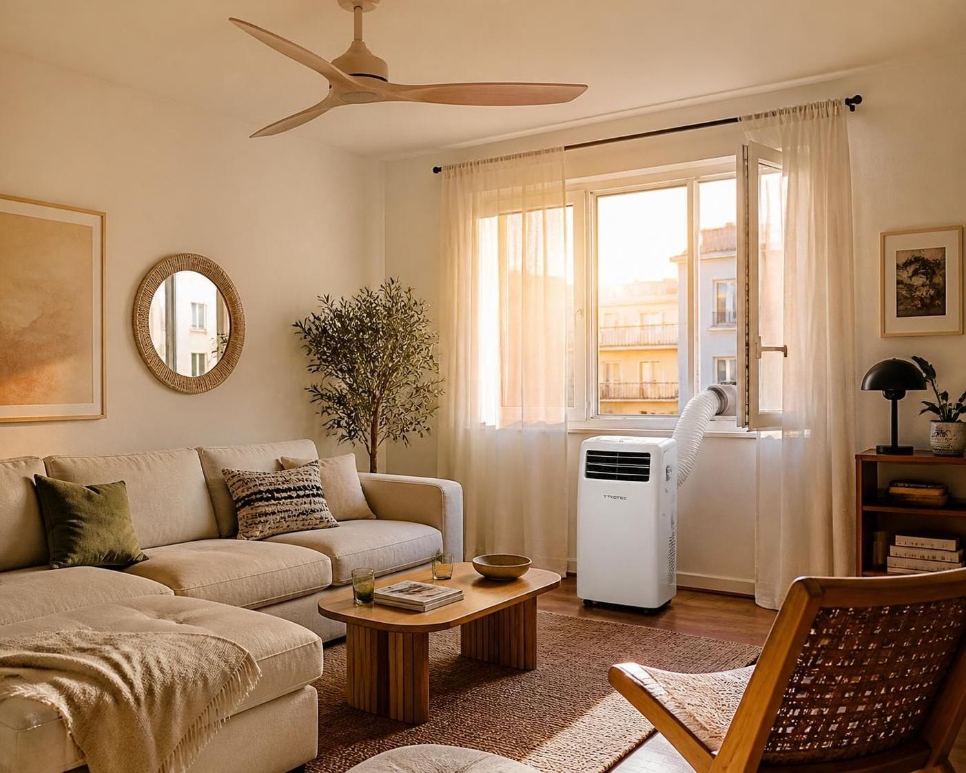 Découvrez les avantages et inconvénients d'un climatiseur mobile versus un ventilateur de plafond pour choisir la solution de rafraîchissement idéale pour votre intérieur.